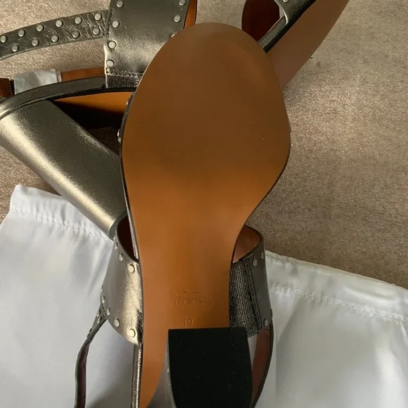 Coach Metallic Studded Block Heels